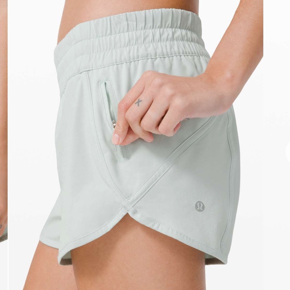 Lululemon Tracker Short V 4” Island Mist/mint color size 10 - Picture 2 of 12